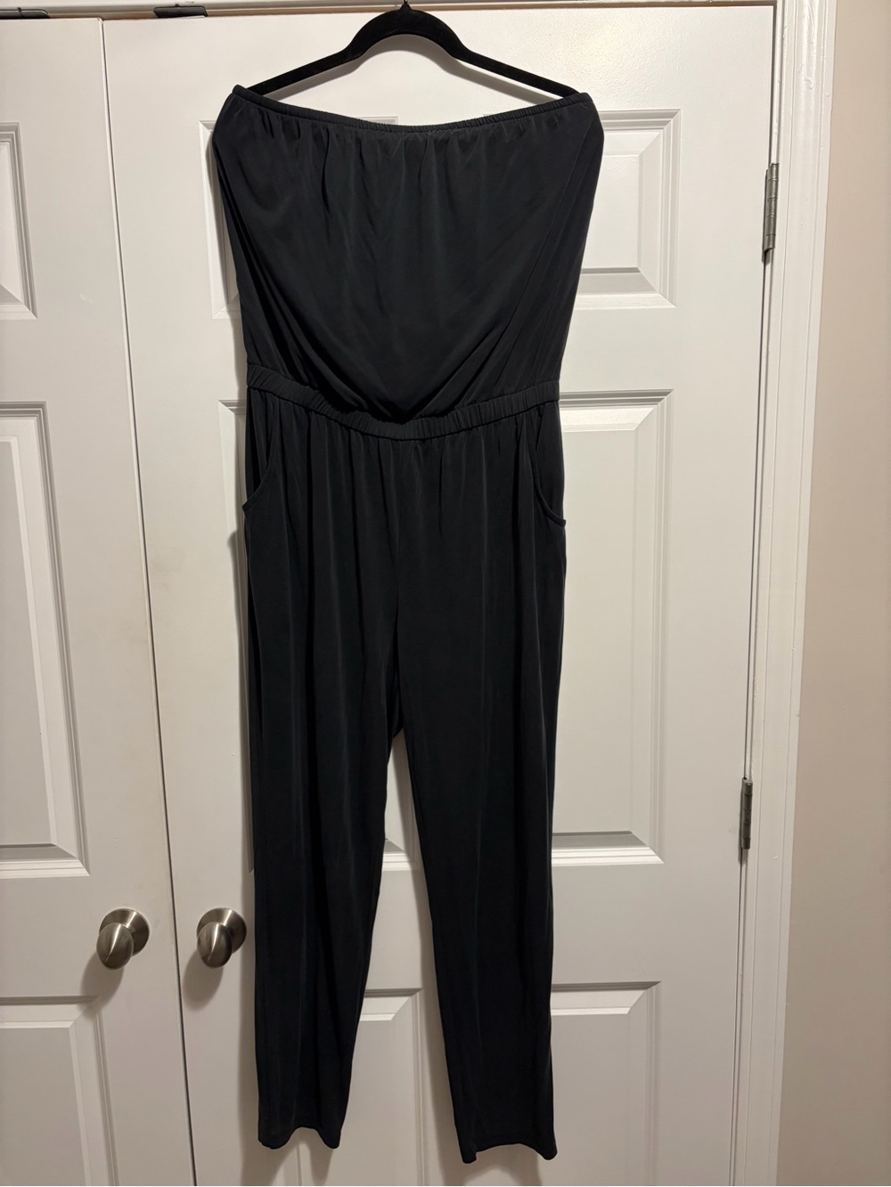 Old Navy Black Strapless Jumpsuit with Pockets - Super Soft Casual Loungewear